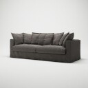 Decotique Le Grand Air 3 Seter Sofa Lin Smokey Granite