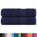 vidaXL Badehåndklær FROGN 2 stk marineblå 100x150 cm 360 gsm