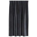  Gardiner med gardiner 2 pcs Mørke grå 140 x 140 cm Fløyel