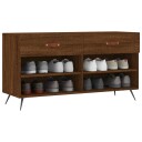 vidaXL Skobenk brun eik 102x35x55 cm konstruert tre
