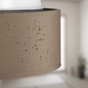 Taklampe i stoff 38 cm taupe – E27 sokkel blendfri