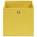 vidaXL Oppbevaringsbokser 10 stk gul 32x32x32 cm stoff