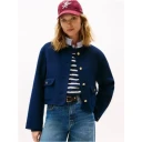 Tommy Hilfiger Df Wool Blend Reg Lady Jacket - Navy - 36