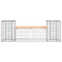 vidaXL Hagebenk gabiondesign 183x41x60,5 cm heltre douglasgran