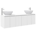 vidaXL Baderomsskapsett 3 stk. Hvit 49,5 x 44,5 x 65 cm Konstruert tre