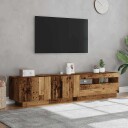  TV-benk med LED-lys gammelt tre 180x35x40 cm konstruert tre 8721158760579