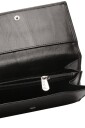 Nord Leather dame skinn Portemone 12 kortlommer/myntlomme Svart