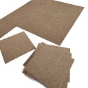 Helteppe   Almeria Tekstilfliser 24 stk. stripet brun Størrelse: 50 x 50 cm