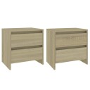 vidaXL Nattbord 2 stk sonoma eik 45x34,5x44,5 cm sponplate