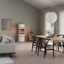 Rais Caro 130 Nikkel Med Sideglass Og Glassdør