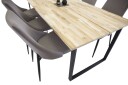 Venture Design Cirebon & Leone spisegruppe Natur/grå 6 st stoler & bord 200 x 90 cm