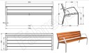 Parkbenk Citymax Elegance Alumin 180x65x79cm