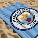 Licens Manchester City håndkle   70x140 cm   100% bomull   Mykt badehåndkle med Manchester City logo