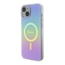 Guess iPhone 15 6,1" Hardcase Iridescent med MagSafe Lilla