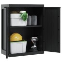  Oppbevaringsskap for hage svart 65x37x85 cm PP 8720845889067