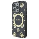 Guess IML Peony MagSafe-deksel for iPhone 16 Pro Max - Svart
