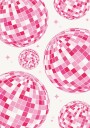 Pink Disco Vibes Retro Dance Floor Sparkle Plakat Plakat / 100x150cm