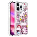 Trolsk Mobildeksel med Flytende Glitter Enhjørning (iPhone 16 Pro Max)