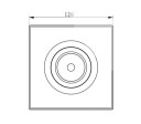 Nordic Utah Firkant Downlight WarmDim 9W 360 Tilt Sort