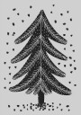 Monochrome Pinefall Plakat Plakat / 21x30cm