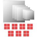 vidaXL Veggspeilsett 7 deler firkantet glass