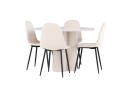 Olivia Spisegruppe 110 cm Rund med 4 Polar stoler   Beige/Beige