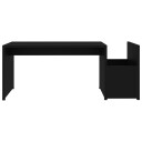 vidaXL Salongbord svart 90x45x35 cm sponplate