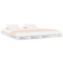vidaXL Sengeramme hvit 140x190 cm heltre furu