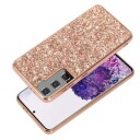 Samsung Galaxy S24+ Glitter Series Hybrid-deksel Roségull