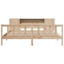  Seng med bokhylle uten madrass 180x200 cm heltre furu 3321663