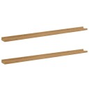  Vegghylle med hylle 2 pcs Brun 115 x 9 x 3 cm Konstruert tre