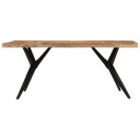  Spisebord svart 180x90x77 cm heltre akasie
