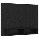  Vegghylle for TV Svart eik 120 x 23.5 x 90 cm Konstruert tre
