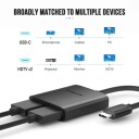 Lemorele TC21 USB-C Hub med Flere Porter for Dataoverføring Grå