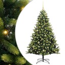  Kunstig Hengt Julegran med 150 LED lys grønn 150 cm PVC og PE