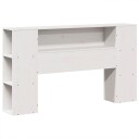  Seng med bokhylle uten madrass hvit 120x200 cm heltre 3323873