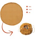 play&go  Lekematte 2-i-1 Grid sennep ⌀140 cm