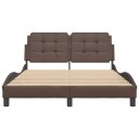  Sengeramme med hodegavl brun 120x200 cm kunstlær 8721012346550