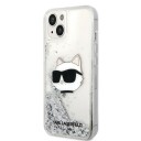 Karl Lagerfeld Mobildeksel iPhone 14 Plus 6,7" Glitter Choupette Sølv