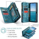 Samsung Galaxy A55 Caseme 008 2-i-1 Multifunksjonell Lommebok-deksel Blå