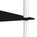 vidaXL Hylle 2 etasjer svart 40x40x47 cm herdet glass