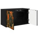vidaXL Vegghengt TV skap ZAANDAM 69 x 33 x 40 cm Svart eik