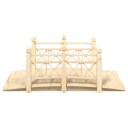 vidaXL Hagebro med rekkverk 150x67x56cm heltre gran