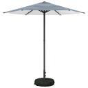 vidaXL Hageparasol med base Rektangulær 2,3 x 2,3 m Polyester