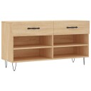 vidaXL Skoskap sonoma eik 102x35x55 cm konstruert tre