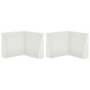 vidaXL Støttemur 2 stk. 50 x 50 x 30 cm Stål Hvit