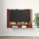  Vegghylle for TV Gammelt tre 120 x 23.5 x 90 cm Konstruert tre