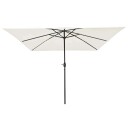  Firkantet Hageparasol 295x245 cm Sandhvit