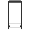 vidaXL Sidebord med hjul svart 40x30x63,5 cm konstruert tre