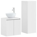 vidaXL Baderomsinnredningssett 2 stk. Hvit 33 x 34,5 x 100 cm